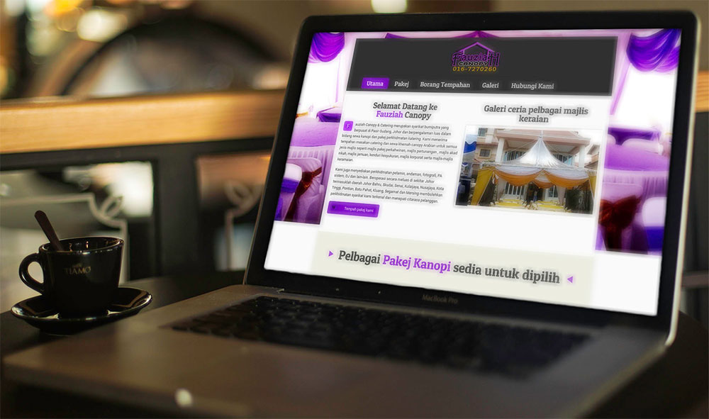 sewa kanopi website