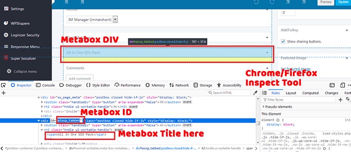 How to remove SEO Metabox